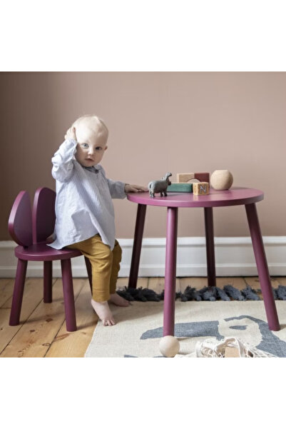 Ahsel Ahşap Montessori Çocuk Odası Mobilyası Mickey Sandalye Set, Mdf Montess...