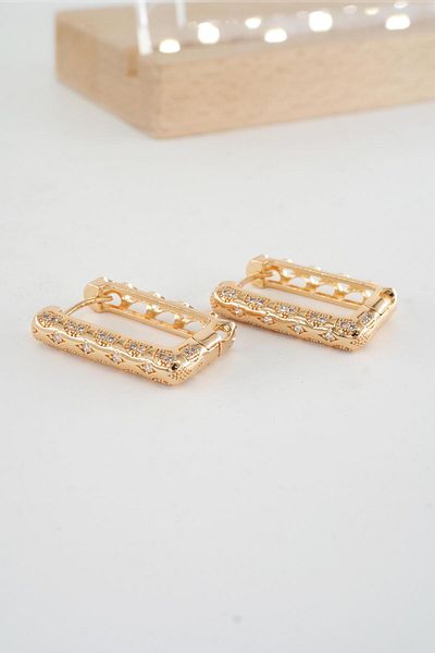 By Zeyna Aksesuar Women's Vip Series Xuping Rose Gold Earring Set