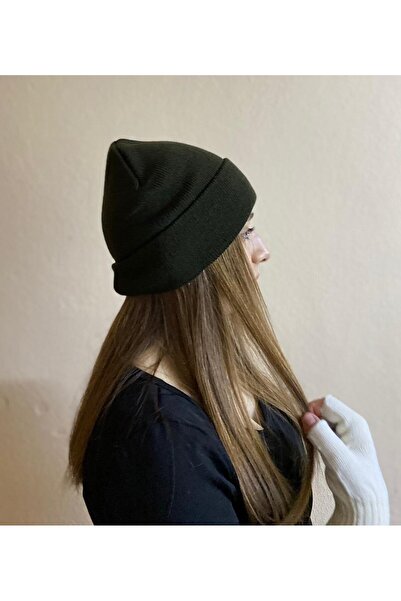 sema aksesuar قبعة تريكو شتوية نسائية سادة - قبعة - هدية عيد الحب