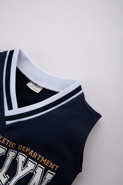 DeFacto Baby Boy V-Neck Printed Sweater B5381a524sm
