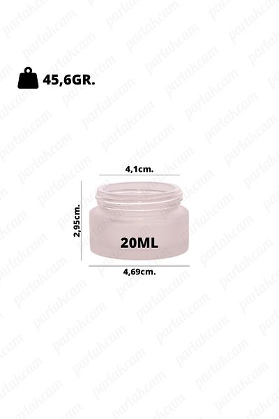 parlakcam 20ml frosted color cream jar glass cream box with shiny gold color lid 20cc glass jar 3pcs