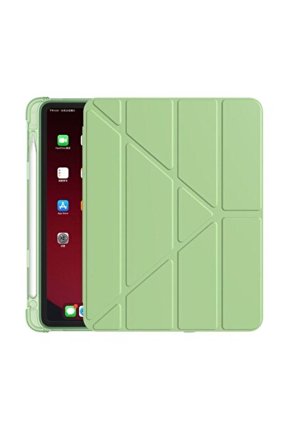 MOBAX Apple Ipad Air 2 9.7" Uyumlu Kılıf Kalem Bölmeli Trifolding Silikon A15...