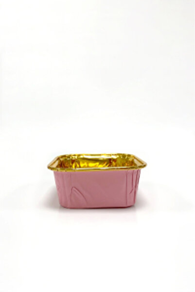 eğlencemarketi Dolphin Muffin Kek Kapsülü Kare Pembe İçi Gold 25 Adet