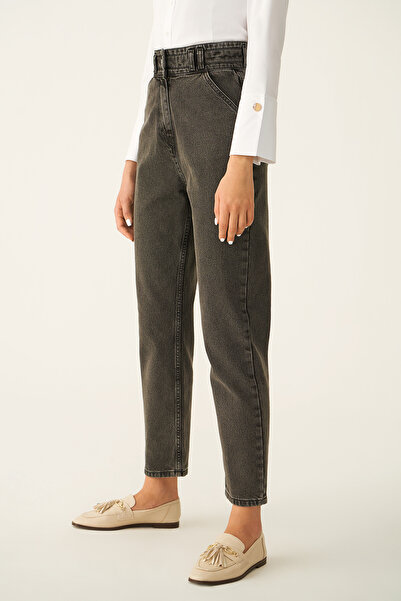 Perspective High Waist Boyfriend Berys Anthracite Color Women's Denim Trousers