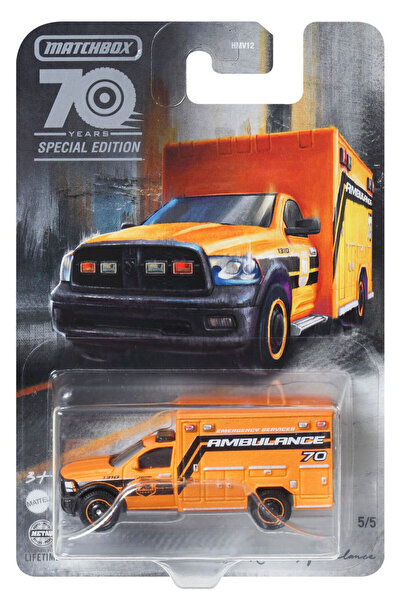 Matchbox 70. سيارات فردية خاصة بالعام 2019 رام سيارة إسعاف HMV17