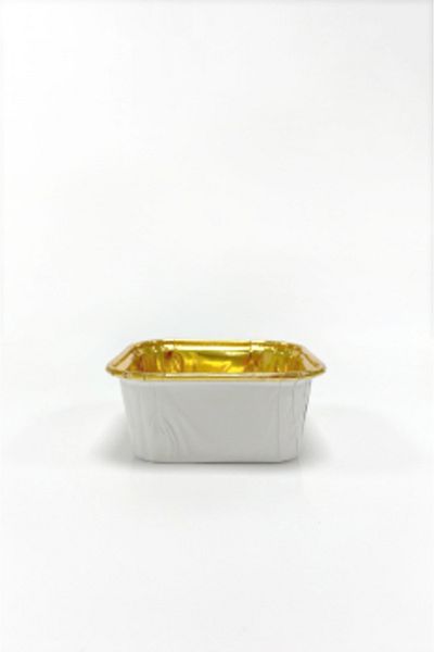 eğlencemarketi Dolphin Muffin Cake Capsule Square White Inside Gold 25 Pieces