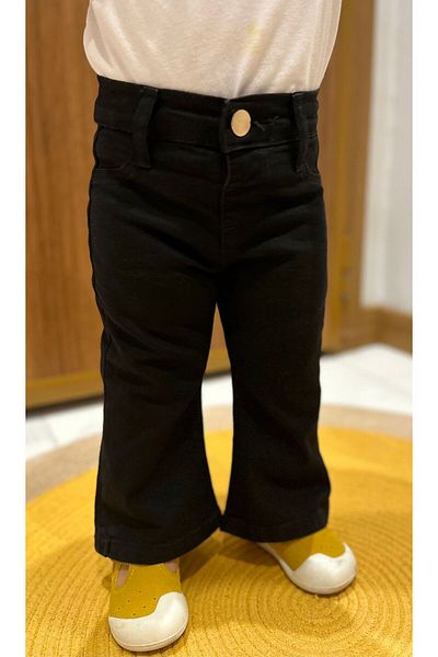 minny max Spanish Leg Black Denim Jeans Pants for Girls