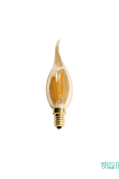 Cata 10'lu Eko Paket Amber Rengi Led Rustik Ampül E14 Ince Duy Ct-4281