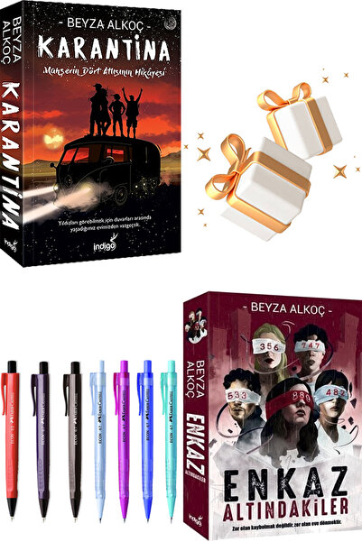 İndigo Kitap İndigo Karantina 1 ve Enkaz Altındakiler Beyza Alkoç 2li Set + F...