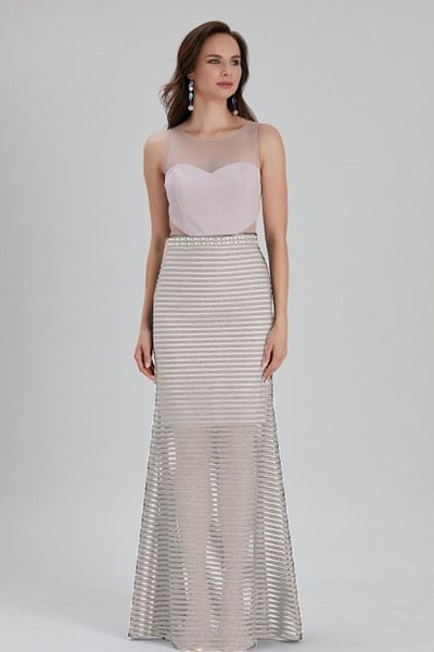 Neva Style Βραδινό φόρεμα Ecru Satin Bulava 4380E