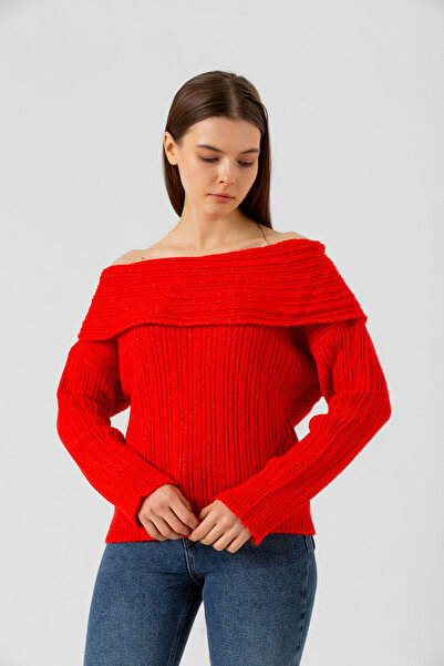 Benedetto Γυναικείο πουλόβερ με λαιμόκοψη με ραβδώσεις