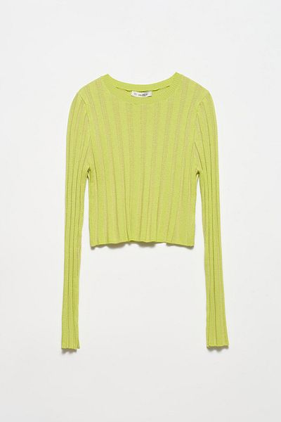 Dilvin 10144 Italian Sleeve Crew Neck Πουλόβερ-λάιμ