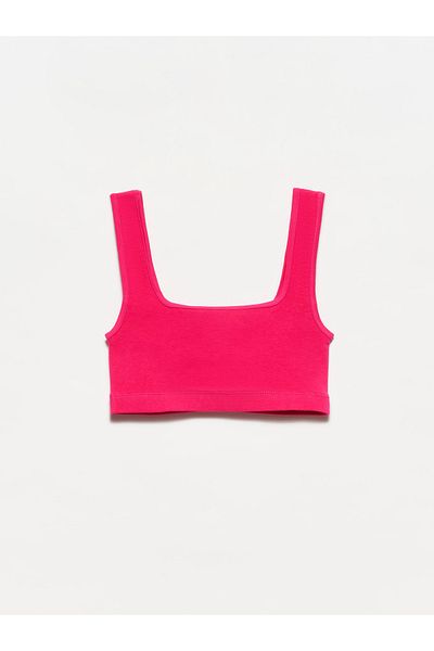 Dilvin 20167 Crop Top-fucsia