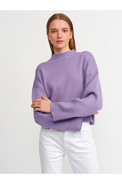 Dilvin 2882 سترة نصف صياد بأكمام واسعة - لافندر