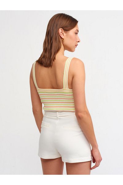 Dilvin 4967 Belted Pocket Shorts-ecru