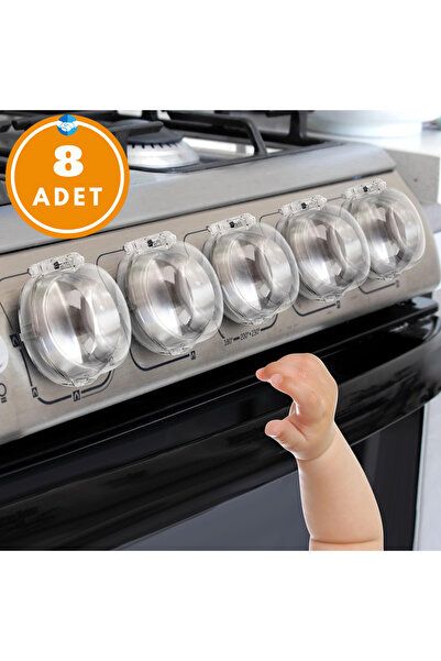 Miningaa 8 Adet Iz Bırakmaz Montajsız Ocak Ve Fırın Gaz Düğmesi Kapatıcı Güve...