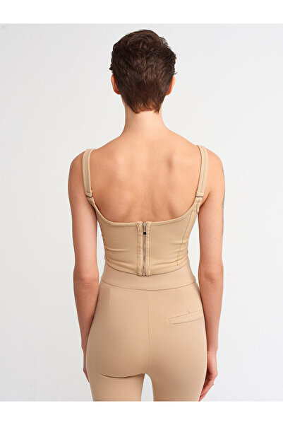 Dilvin 3793 Corset Top-camel
