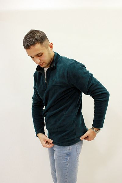 Cazador Ανδρικός γιακάς με μισό φερμουάρ Jazz 5632 Fleece Sweat Petrol