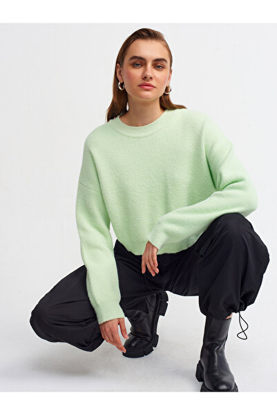 Dilvin 10276 Πουλόβερ Crew Neck-μέντα