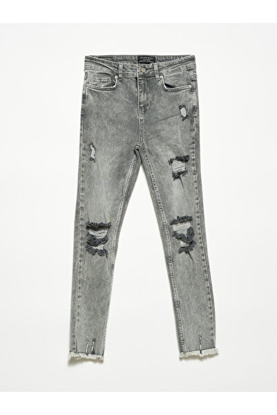 Dilvin 4353 Παντελόνι Lycra με Laser Back Section - γκρι