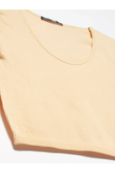 Dilvin 3529 Πισίνα Λαιμόκοψη μακρυμάνικο Crop Top-t.sari