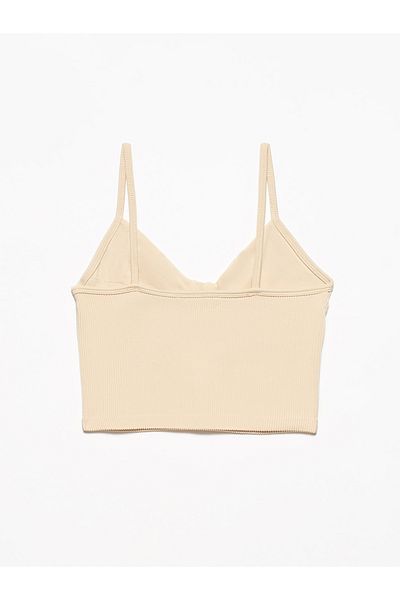Dilvin 3647 Chest Cup Top-μπεζ