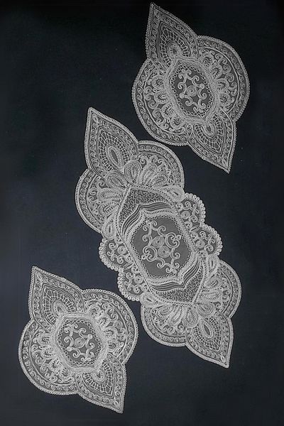 Çt Çeyizci Tekstil طقم غرفة المعيشة، غطاء طاولة القهوة المكون من 3 قطع لغرفة النوم، طقم غرفة مكون من 3 قطع