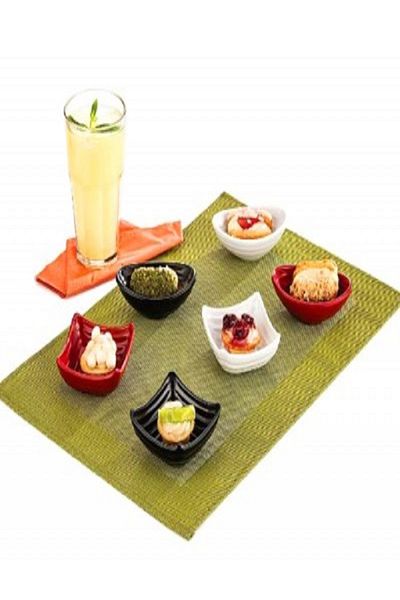 Kazanabil ASH THERMOSET Tile BROWN BOWL AND SAUSE BOWL 11CM BLACK