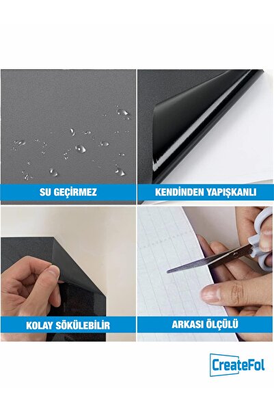 CreateFol 61x700 Yapışkanlı Folyo Mutfak Dolap Ve Mobilya Kaplama Folyosu