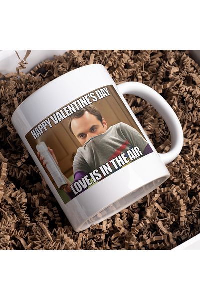 Wicopy Valentine's Day The Big Bang Theory Happy Valentine's Day Funny Funny English Printed Gift Mug
