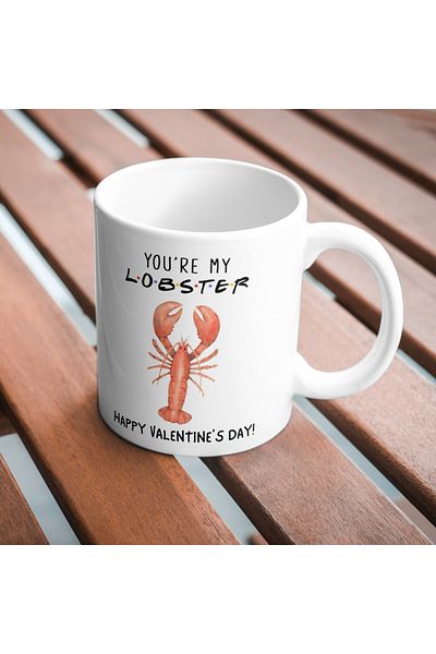 Wicopy Friends Series You're My Lobster Valentine's Day Valentine's Day Special Gift Printed Mug