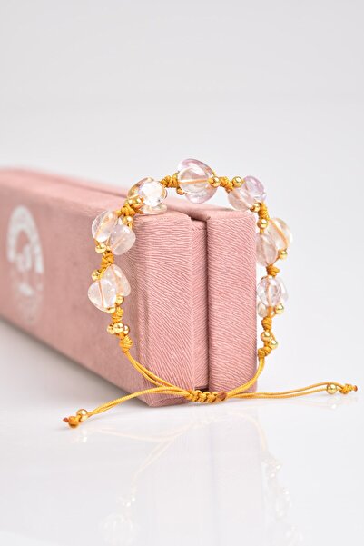 Safnaturel فانتوم الحجر الطبيعي الثلاثي مكرميه سوار تصميم خاص