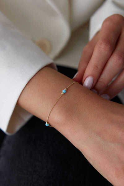 YAVUZ KUYUMCULUK 14 Ayar Altın Mineli Dorika Bileklik