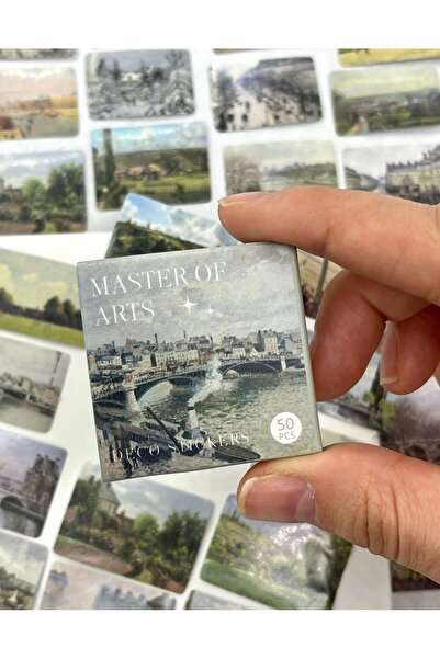 Kağıt Gemi Dükkan Camille Pissarro Sanat Eseri 50 Adet Sticker/Bullet Journal...