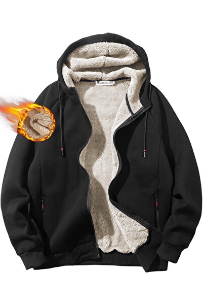 GHASSY CO. Ghassy Co. Чоловічий ультратеплий шерпа з підкладкою, капюшоном, б...