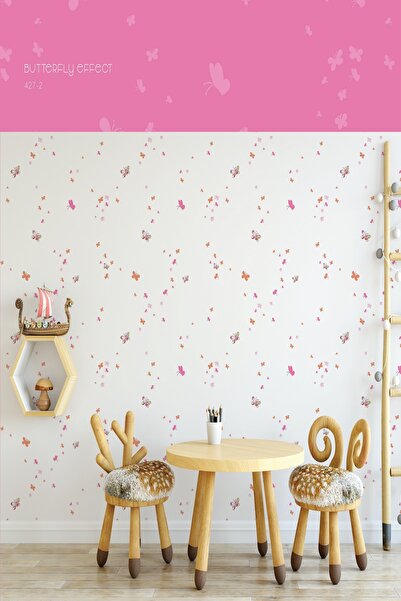 Milky Baby Zümrüt Kids 427-2 Kelebek Desenli Çocuk Duvar Kağıdı 5,33 M²