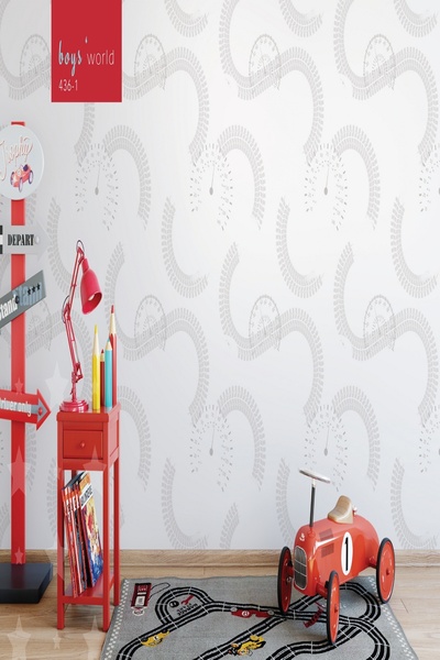 Milky Baby Zümrüt Kids 436-1 Araç Yolu Desenli Çocuk Duvar Kağıdı 5,33 M²