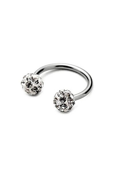 Liva 316L Surgical Steel 8 mm Chimpanzee Jewelled Ring Piercing