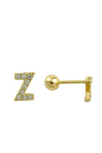 Çlk Accessories Gold Letter Piercing - Z HarfPiercing