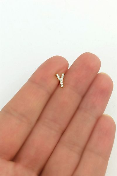 Çlk Accessories ثقب الحرف الذهبي - Y HarfPiercing