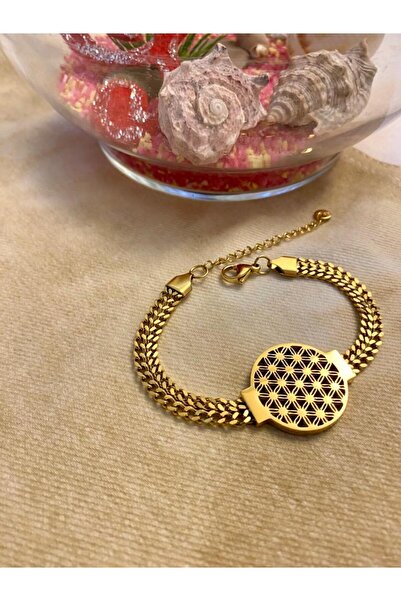 stainless steell Stainless Steel Gold Renk Paslanmaz Çelik Yaşam Ağacı Detayl...