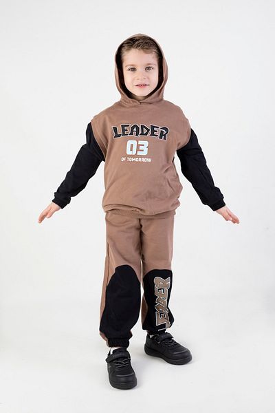 Harika KIDS Boy's Leader Printed Knitted Basic Σετ φόρμας