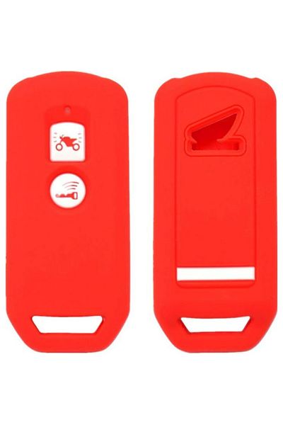 Knmaster Honda Motorcycle Silicone Key Case Cover / Red