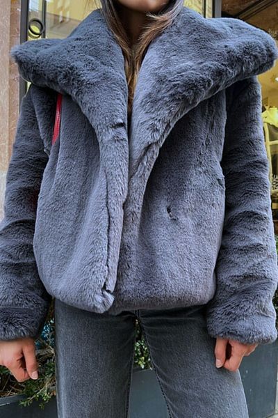 JaMolls plump lined very thick extra soft texture trend large lapel coat