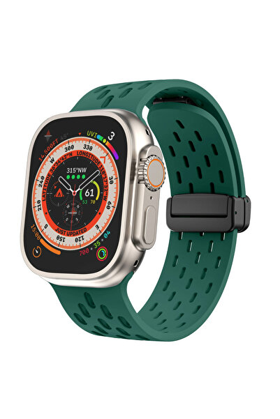 Favors سوار حبلي بفتحة مغناطيسية لساعة Apple Watch 3 4 5 6 7 8 9 Se Dt Gt متوافق مع حزام 42 44 45 49 مم