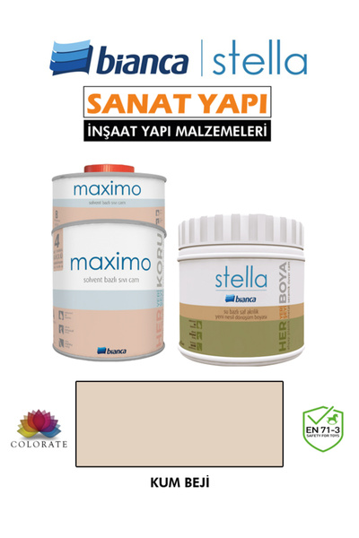 Bianca Stella 4-6 M2 Boyama Seti ( 500Ml Boya+ 500Ml Maximo Parlak )