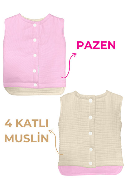 Joyous Mom Kids Muslin Baby Vest Organic Muslin Children's Vest Newborn Vest Winter Baby and Children's Vest