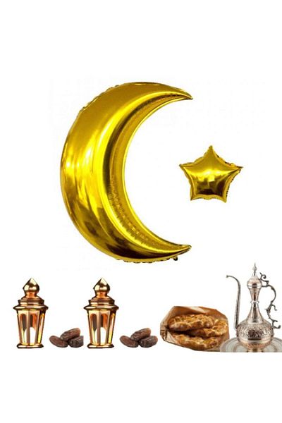 DÜVENCİ TİCARET Moon Star Foil Balloon