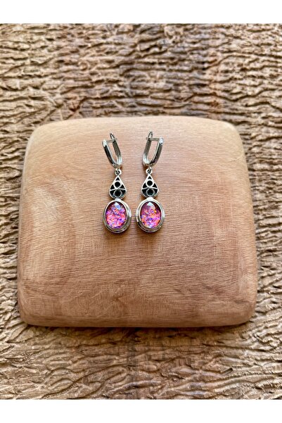Apricity Silver Gümüş Opal Taşlı El İşi Küpe