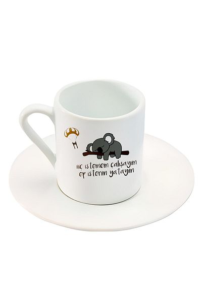 HobiShop Turkish Coffee Cup with Koala Print